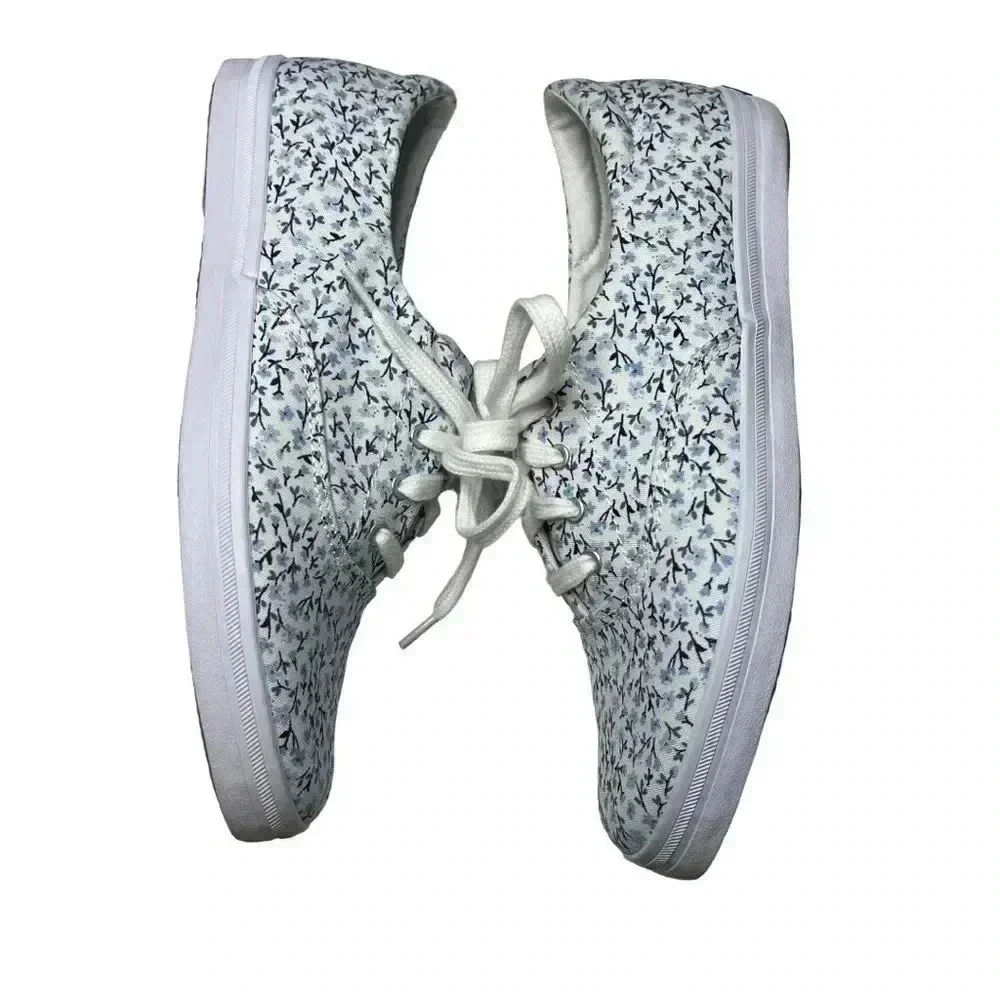 Keds Marilyn Monroe Crew Womens Sneakers•Size 7• Blue and White Floral•